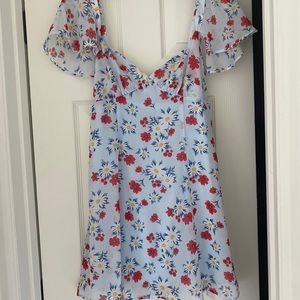 Blue floral dress